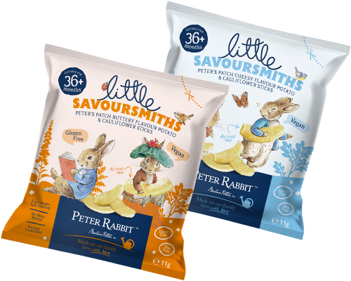 Peter's Patch - Buttery & Cheesy Flavour Potato and Cauliflour Sticks - 11g - Little Savoursmiths